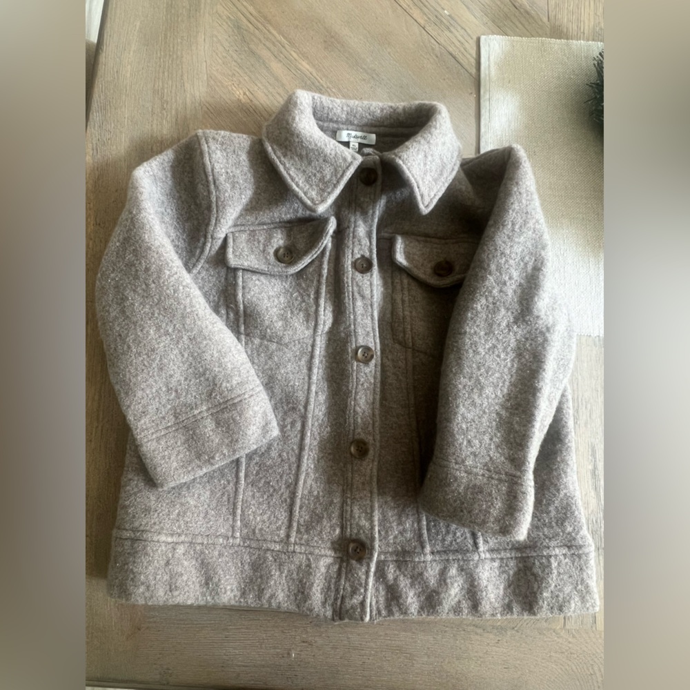 Madewell — Boiled Wool Bridgman Sweater-Jacket.   XL